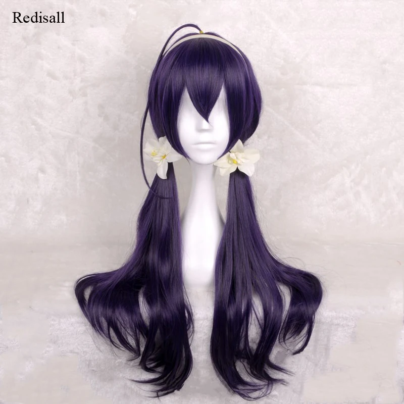 Halloween Bungou Stray Dogs Kyouka Izumi Dark Purple Long Straight Synthetic Hair for Adult