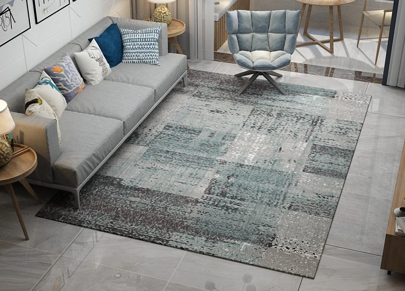 AOVOLL Nordic простой геометрический элемент абстрактный узор Прямоугольный Коврик ковры для современной гостиной нескользящий хороший уход