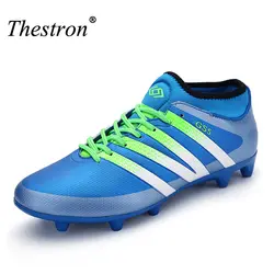 Лидер продаж Для мужчин детские футбольные бутсы брендов искусственном газоне шипы обувь спортивные кроссовки Для мужчин s футбольные