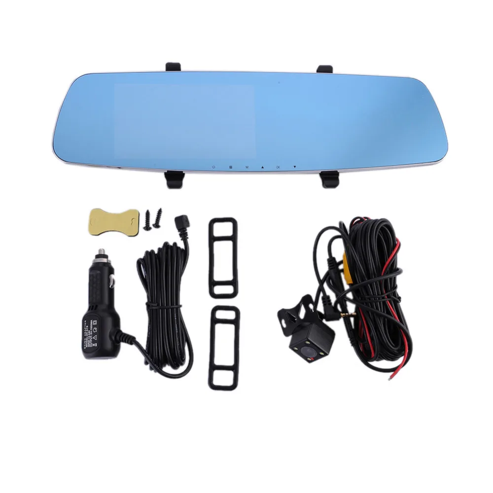 

Car Vidieo Cameral 5.0 Inch Car Rear View Mirror DVR Anti Rearview Mirror Dual Lens NTK96655 Wide-angle Lens SD550 Newest