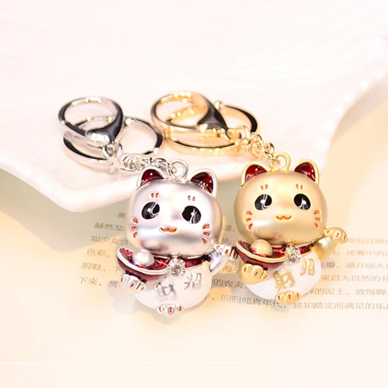 Металлический брелок HD CEJL Lucky Cat китайский стильный женская сумка украшения из