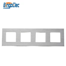 Серебряный, черный, золотой 4 алюминиевая рама, 86*299 мм, стандарт ЕС, четыре рамки для swicth и части гнезда, горячая распродажа