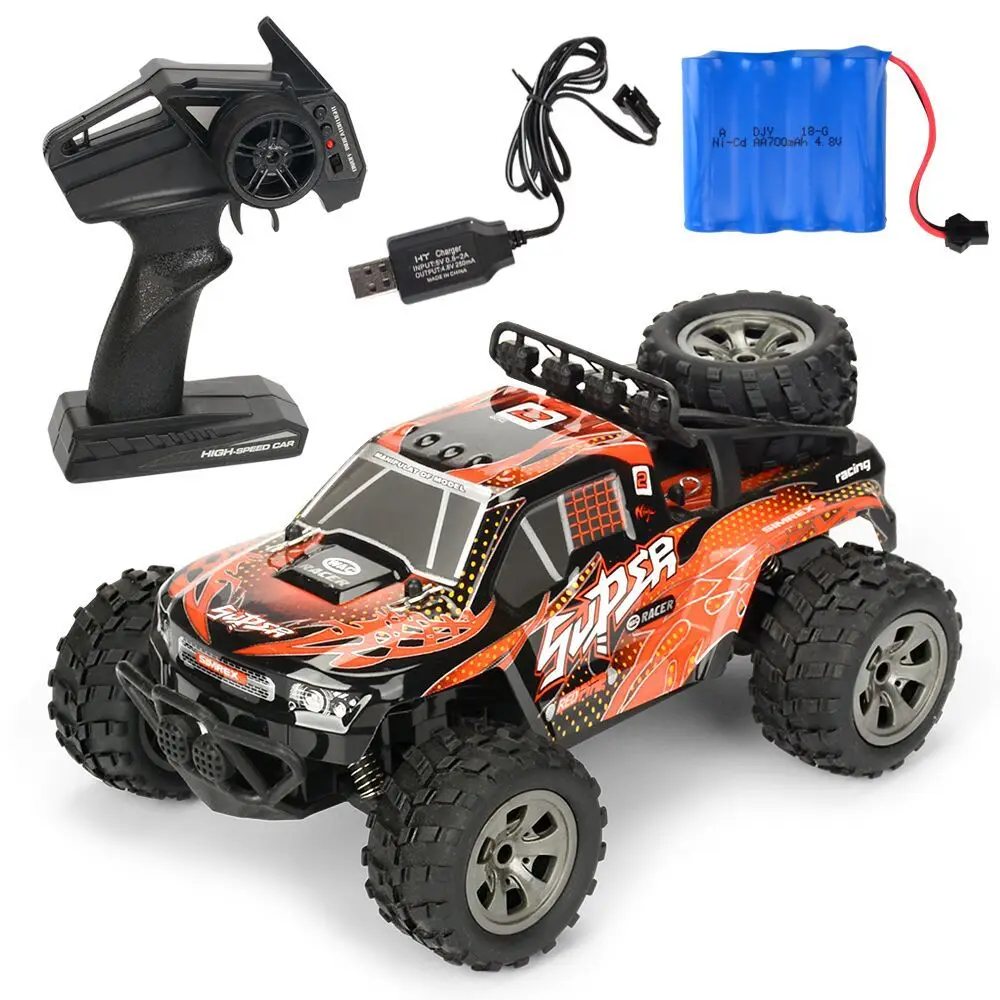 Радиоуправляемый автомобиль с дистанционным управлением, скоростной автомобиль, 4wd скалолазание, рок-автомобиль, подарок для мальчика, игрушки, машинка на радио - Цвет: Оранжевый