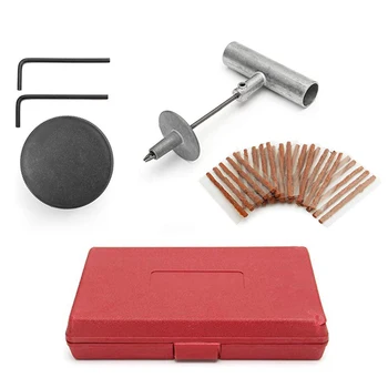 

Tire Repair Kit 35pcs Tire Repair Set Universal to Fix Punctures and Plug Patch Flat Tubeless Car Truck Motorcycle