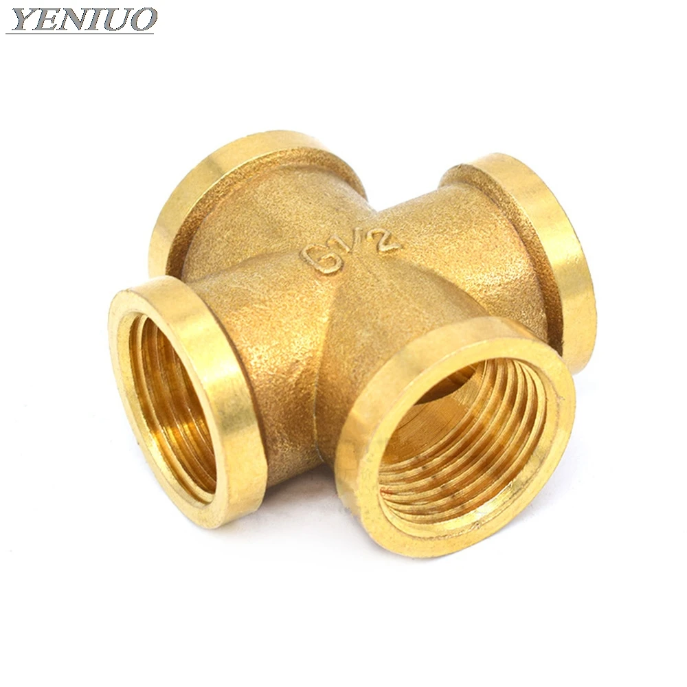 Raccordo A Croce In Ottone Forgiato 1/4" FNPT - Connessione 4 Vie Femmina Per Impianti Fluidi - Foto 7