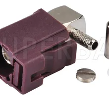 Superbat 10 шт. RF Fakra разъем Jack Женский правый угол для RG316 RG174 LMR100 для фиолетового автомобиля GSM