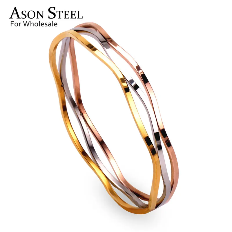 Женские многослойные браслеты из нержавеющей стали ASONSTEEL для вечеринок |