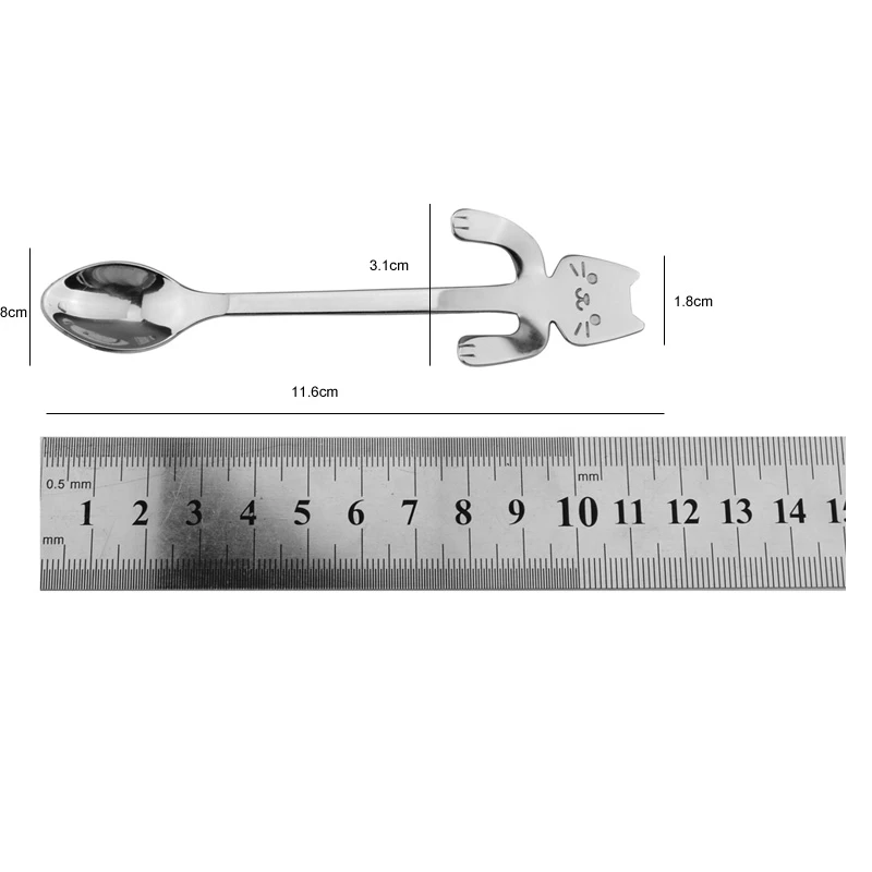 2 шт. висячая ложка из нержавеющей стали с котенком|tool tool|tools kitchentools hanging |