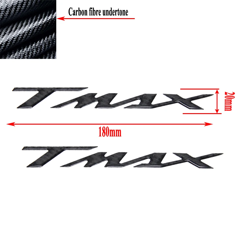 2 Stickers Resin Sticker 3D TMAX Xmax R1 R6 MT Fluo 2,5 cm diapason 