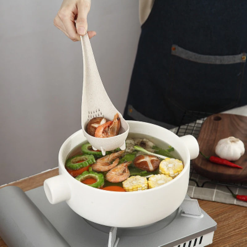 2 в 1 пластиковый ковш в форме слона ложка для супа для приготовления пищи с длинной ручкой домашний дуршлаг посуда