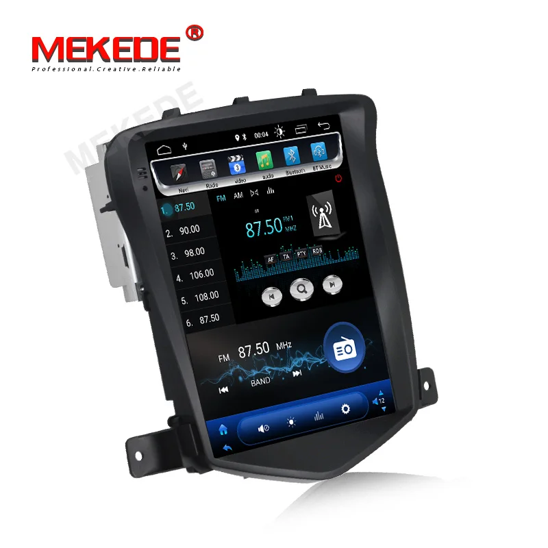 Top MEKEDE Tesla Style Android 8.1 Car Radio GPS Navigation DVD Player Stereo Headunit for Chevrolet Cruze 2008-2011 2G RAM 16G ROM 4