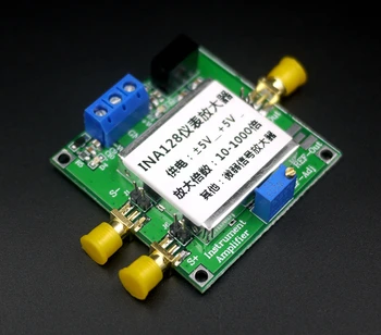 

INA128 Low Power High Precision General Purpose Instrumentation Amplifier Weak Signal Amplification with Shielding Box
