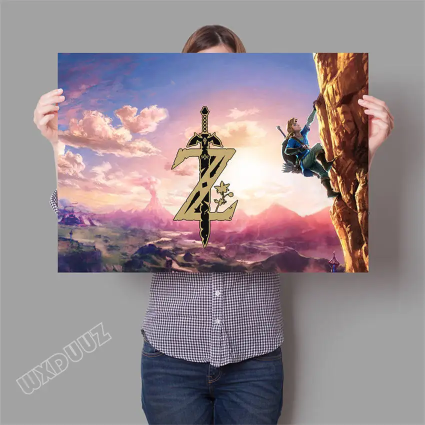 Плакат игровой PS4 Zelda legend плакат украшение для домашней комнаты настенное