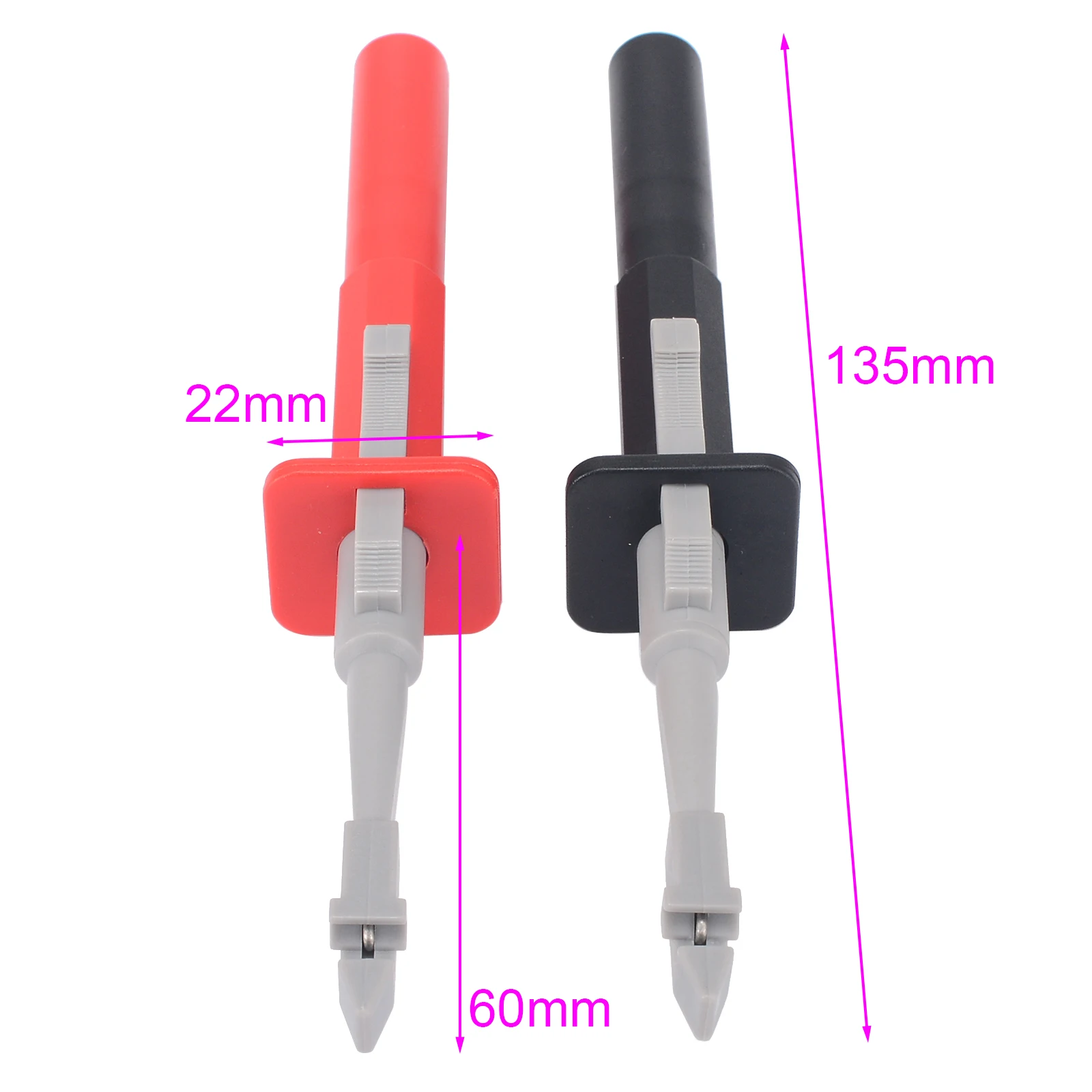 2pcs Insulation PA Test Clip  Piercing Probes Set 135x22mm Nickel Plated For Car Circuit Detection