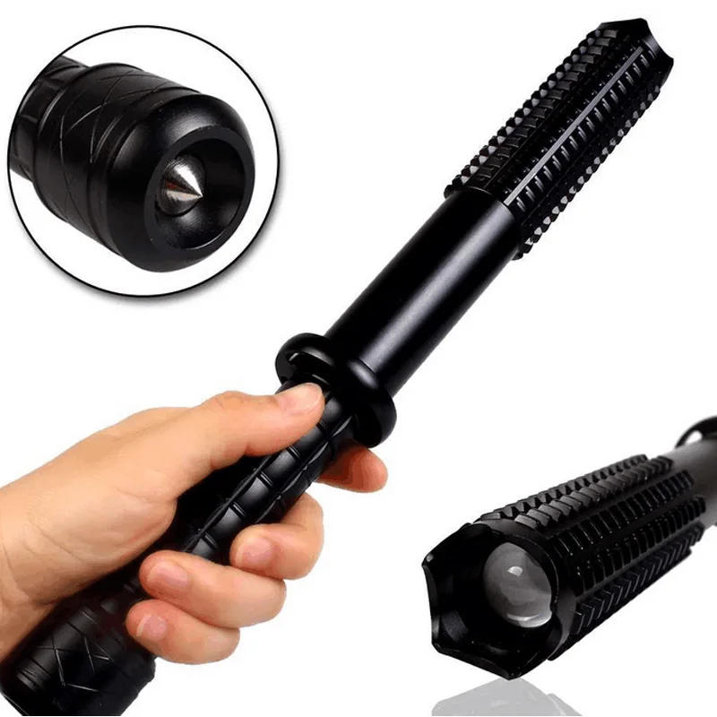 

E-smarter Waterproof Aluminium Alloy for self defense torch 5W flashlight by 18650/AAA battery 200-500m Light Range for Hunting