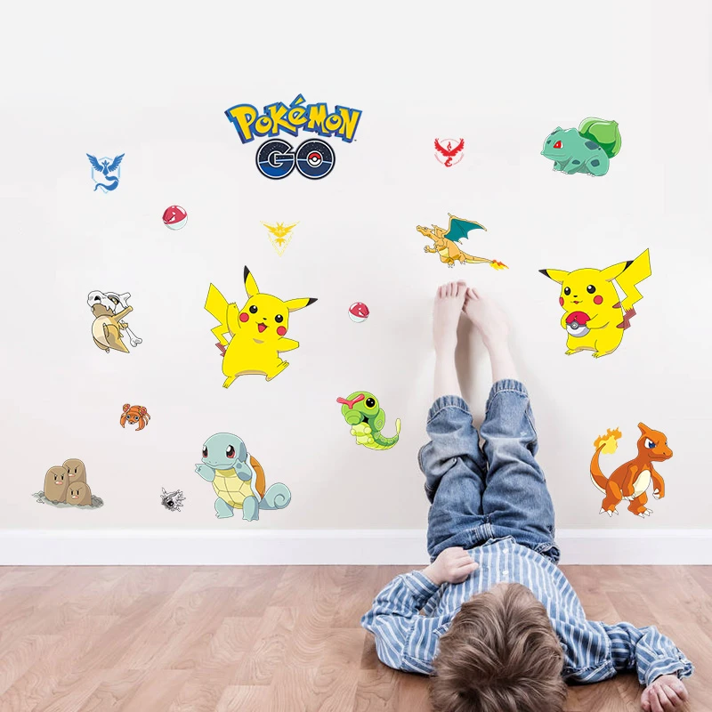 Pegatinas de Pared Mural Decoración Hogar de las decoraciones de Pokemon Calcomanías Para Habitaciones De Niños