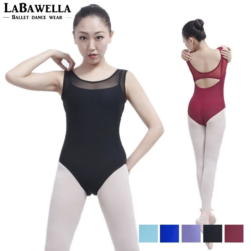 free shipping mesh tank dance sexy leotard women ballet dance training