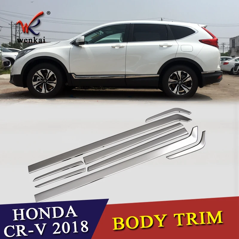 8 шт./компл. для Honda CRV 2017 2018 корпус из нержавеющей стали боковое формование отделка