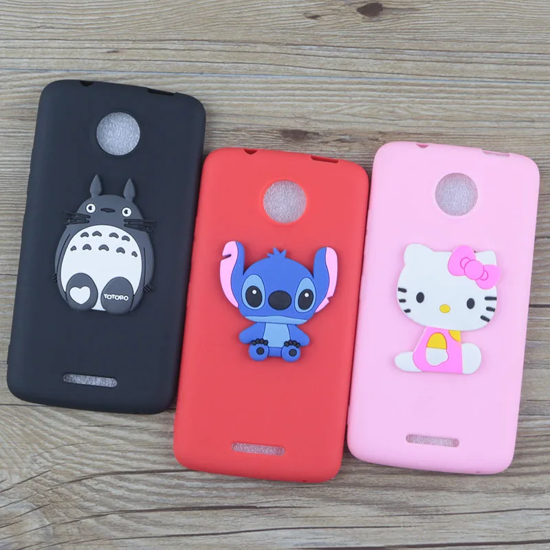 Cute Cartoon Silicone Case for Motorola Moto C / C Plus Cases Stitch