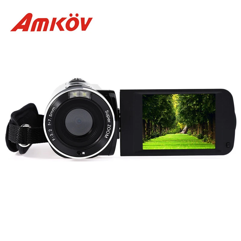 Oryginalny Amkov 24MP AMK-DV161 Aparat Cyfrowy 2.7 ''TFT 720 P Wsparcie Karty SD Kamera DV Kamera Wideo Profesjonalne Zdjęcia Kamera HD