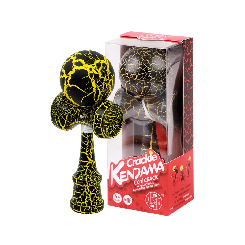 MITOYS Kendama 18,5 см деревянные игрушки спортивная игрушка для игр на открытом воздухе шары умелые жонглирование мяч игрушка для детей струны профессиональные взрослые - Цвет: yellow