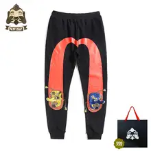 Evisu модные трендовые мужские брюки универсальные хлопковые мужские и женские парные набивные спортивные штаны повседневные брюки теплые дышащие брюки