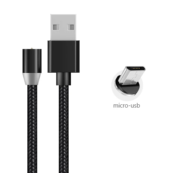 1 м 2 м Магнитный кабель Micro usb type C usb C кабель для зарядки телефона Micro usb type-C магнитное зарядное устройство для iphone samsung huawei xiaomi - Цвет: micro usb