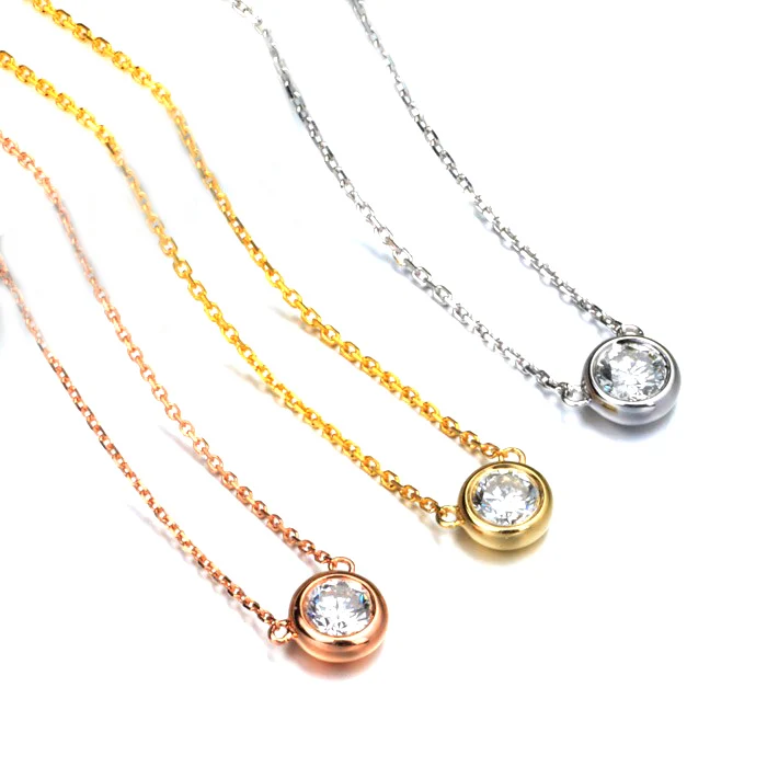 2018 New Luxury titanium steel pendant necklace chain circular single