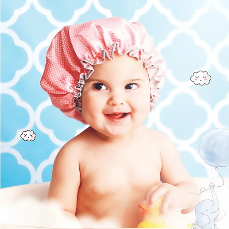 Мягкая детская шапочка для душа, детская Водонепроницаемая эластичная шапочка для ванной, защита для мытья волос, уход за ребенком, шапки для волос, шапочка для душа для младенцев, мальчиков и девочек