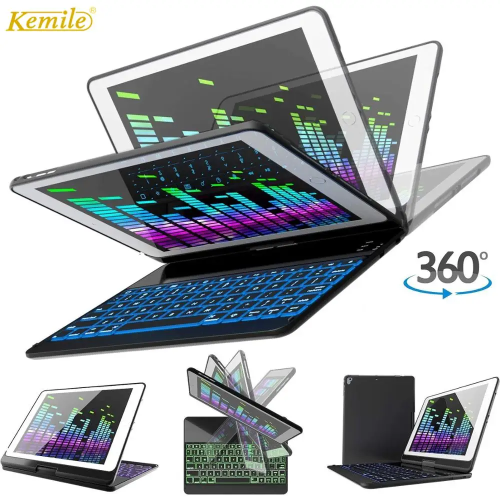 Kemile 7 цветов с подсветкой Смарт 360 градусов вращающийся металлический