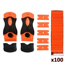 1," пластиковая фиксирующая ракель для тонирования с защитной крышкой-2 шт скребок и 100 шт двустворчатый пластиковые лопасти