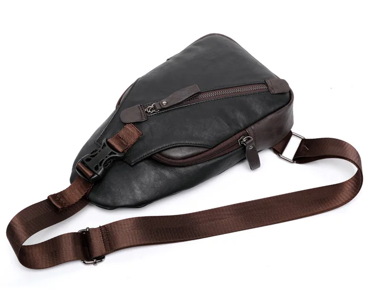 Мужская нагрудная сумка для путешествий, повседневная мужская сумка, сумки, сумка через плечо, модная сумка на одно плечо из искусственной кожи Masculina CH02