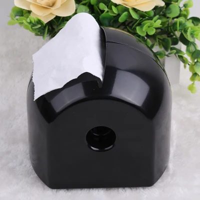 Офисная коробка для салфеток для отдыха Милая коробка для салфеток для туалета гостиная мультфильм пластиковый ролик бумажная коробка под салфетку - Цвет: Черный