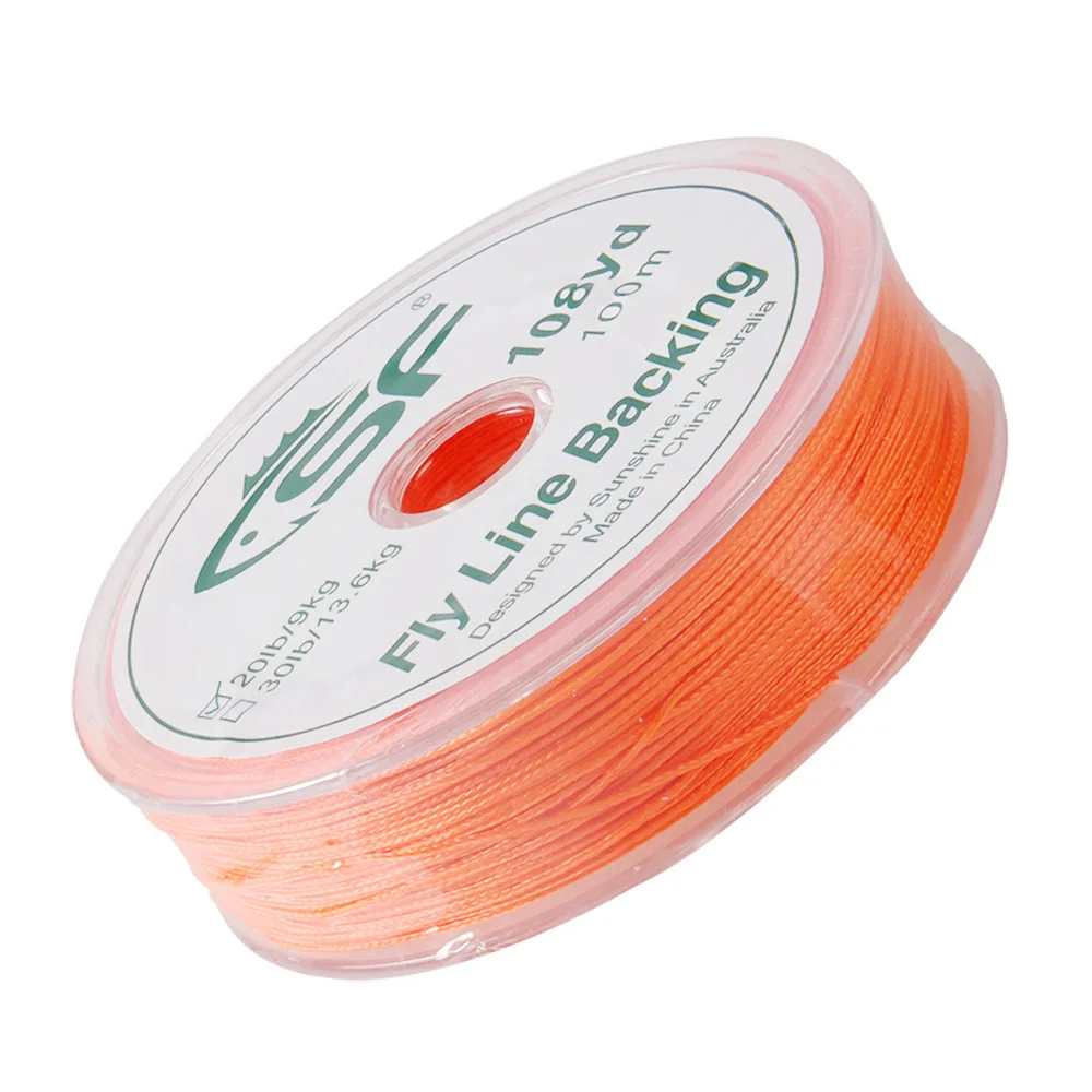 

SF Braided Fly Fishing Trout Salmon Line Backing Line 20 lb 100 M/108 yds Spool Orange