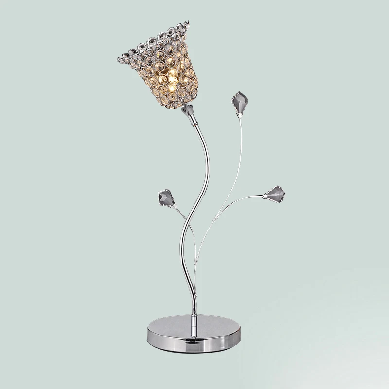 

Creative modern crystal table lamp with led bulbs home decoration lighting 110v 220v study room light free shipping
