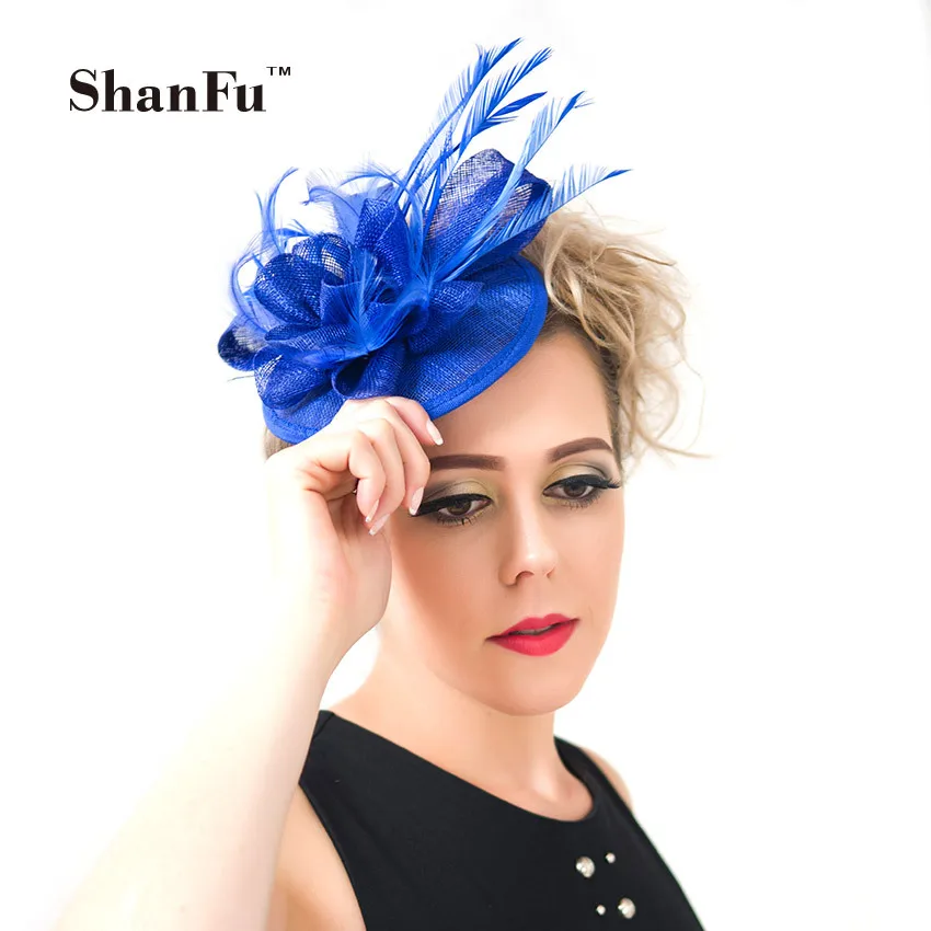 fascinator hat blue