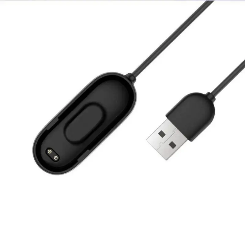 Usb зарядный кабель для mi Band 4 сменный Шнур зарядное устройство адаптер для Xiao mi band 4 умные браслеты - Цвет: Черный