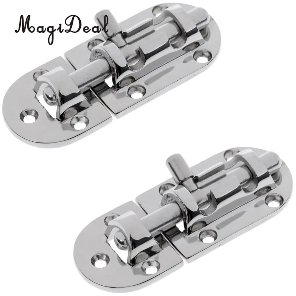Heavy Duty 2x Canoe Kayak Boat Stainless Steel Slide Surface 3.7' Door Bolt Latch Hardware for Sailing Window Locking Door