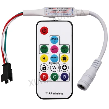 

DC12-24V Pixel Mini WiFi Controller For WS2801 WS2811 LDP6803 SK6812 WS2812B LED Strip 14Key 24Key IR Remote Controller