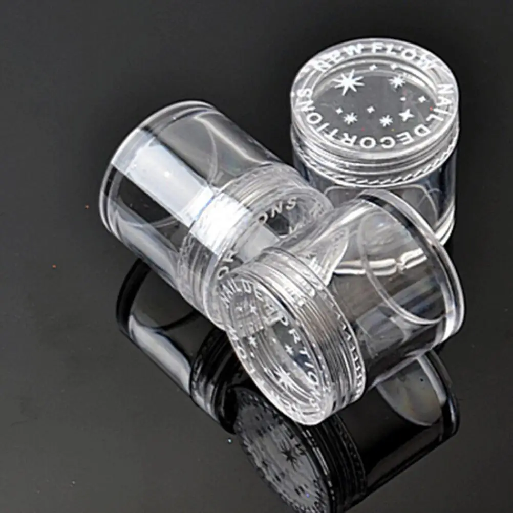 

10 Pcs/lot Portable Transparent Plastic Round Clear Empty Storage Jar Useful Refillable Bottles Pot Container