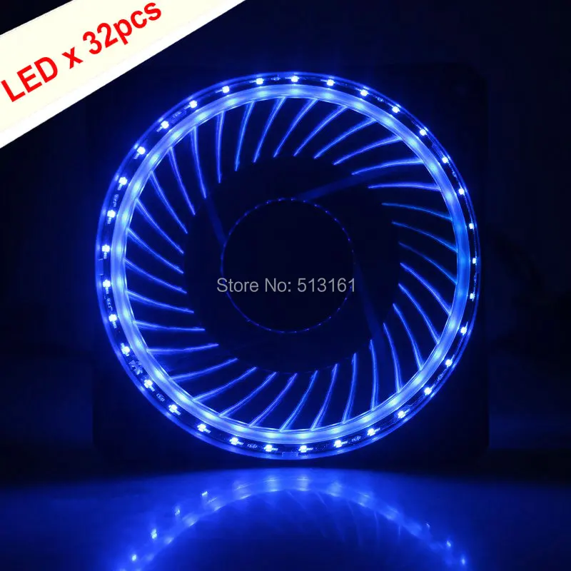

2pcs/lot Gdstime Blue LED Eclipse 120MM Computer Cooling Cooler Fan