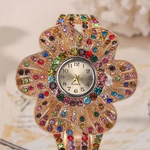 Женские кварцевые часы с цветочным дизайном роскошные женские часы-браслет модные женские наручные часы relogio feminino ZB008