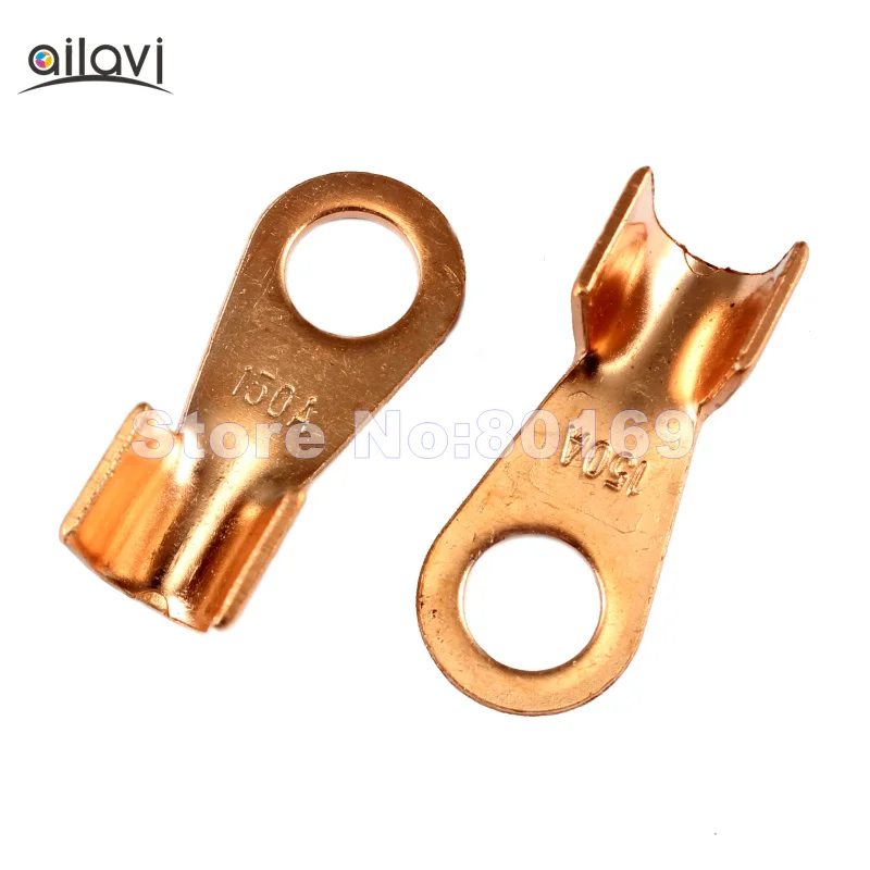 10 pz/lotto 50A 100A 150A Cavo Connettore di Rame Circolare Splice Crimp Terminale In Rame di Coulomb Campionatore Accessori di Cablaggio