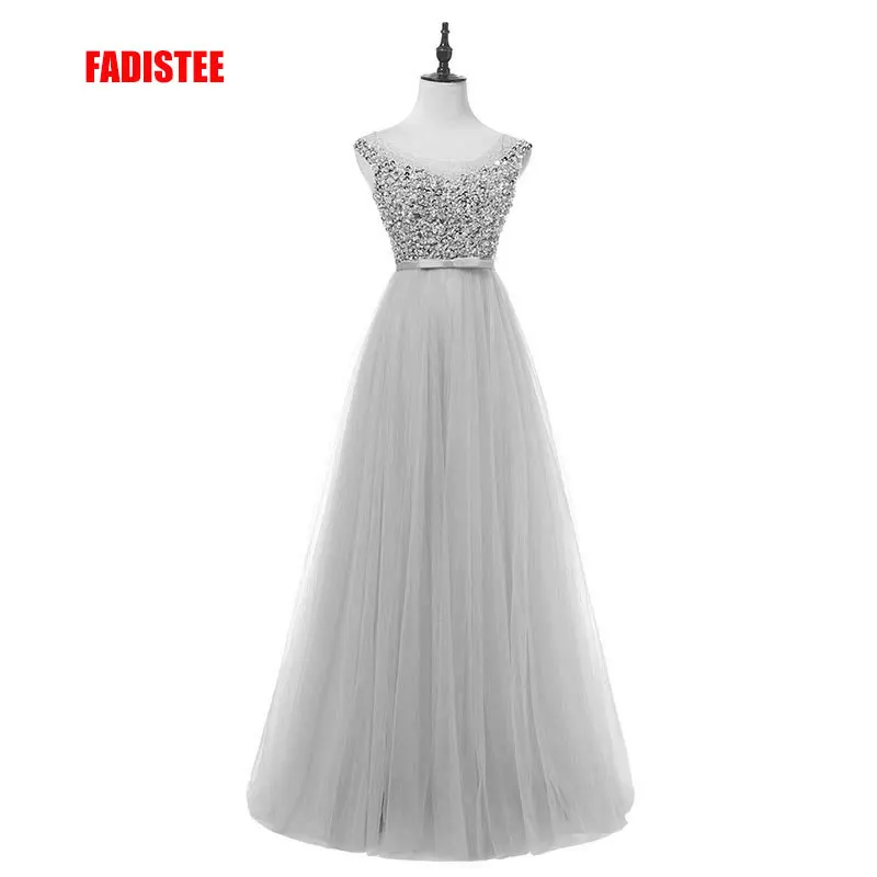 

FADISTEE real photo New arrive party prom dress luxury beads bling bling long gown evening formal dresses crystal beads style