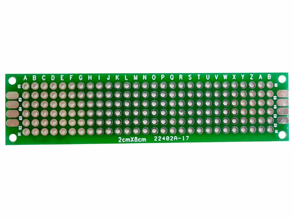 Solder able Breadboard 2x8mm (Pack of 2)in DoubleSided PCB from Electronic Components