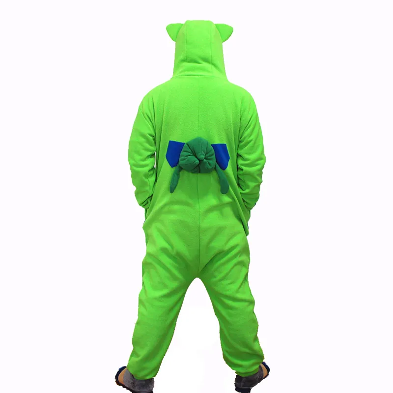 Костюм для косплея Bulbasaur Kigurumi взрослые флисовые Мультяшные комбинезоны Пижама