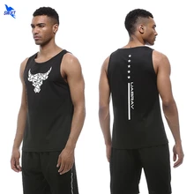 Мужская майка для бега, эластичная быстросохнущая футболка без рукавов, для тренажерного зала, рубашка для фитнеса, спортивная одежда, бодибилдинг, слинг, жилет, дышащие топы