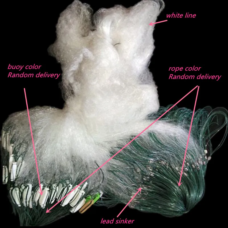 Rede de Emalhar de Float Rede de Pesca Armadilha para Peixes Ferramenta ao ar Vermelho de Pesca cm de Malha de Nylon Camada 1.2 Centímetros-1.5 Net Pegajoso Livre H3m * L100m 3 3 Cheap Rede de pesca