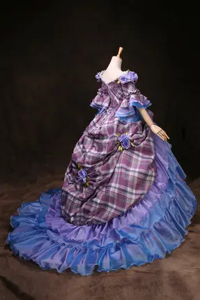 Элегантные Синие Вечерние платья Marie Antoinette с коротким рукавом для женщин на заказ