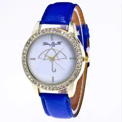 Модные женские часы Роскошный кожаный ремешок аналоговые кварцевые круглые наручные часы женские часы Relogio Feminino Новые